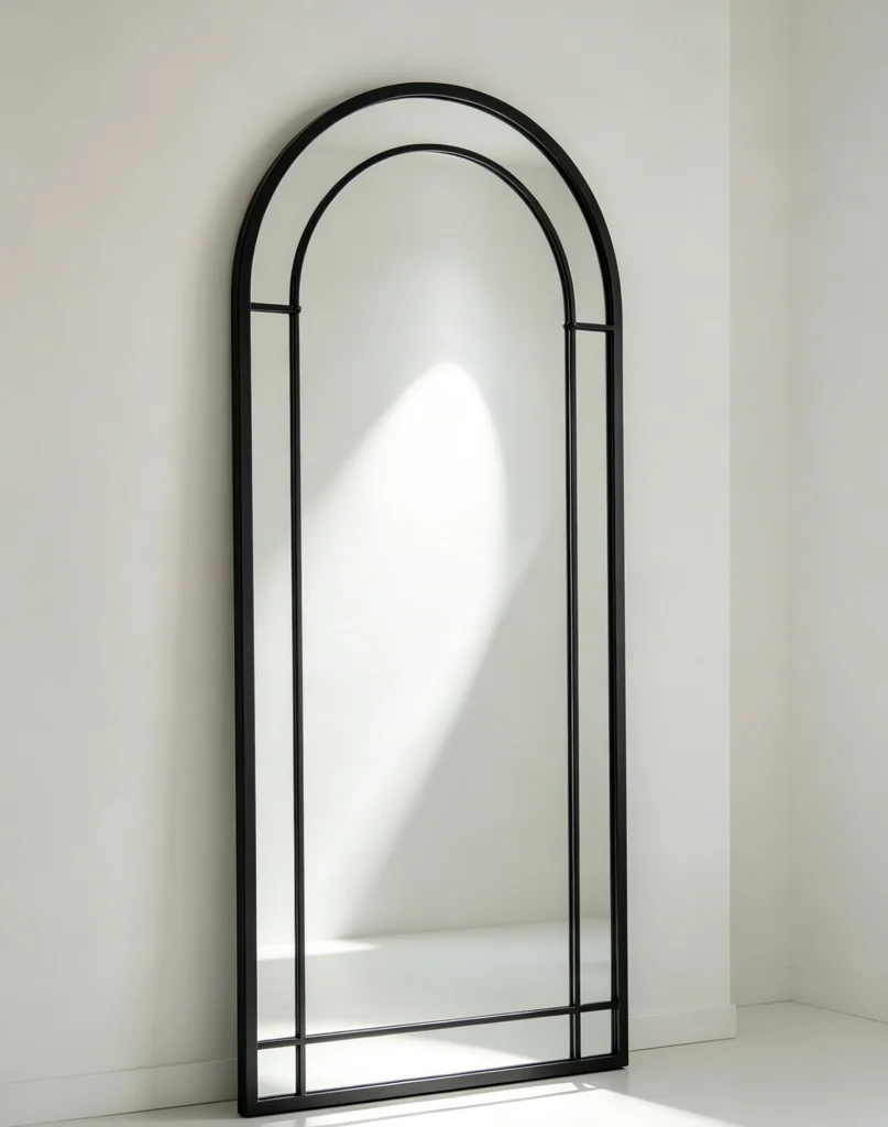 Iron framed standing mirror, customizable