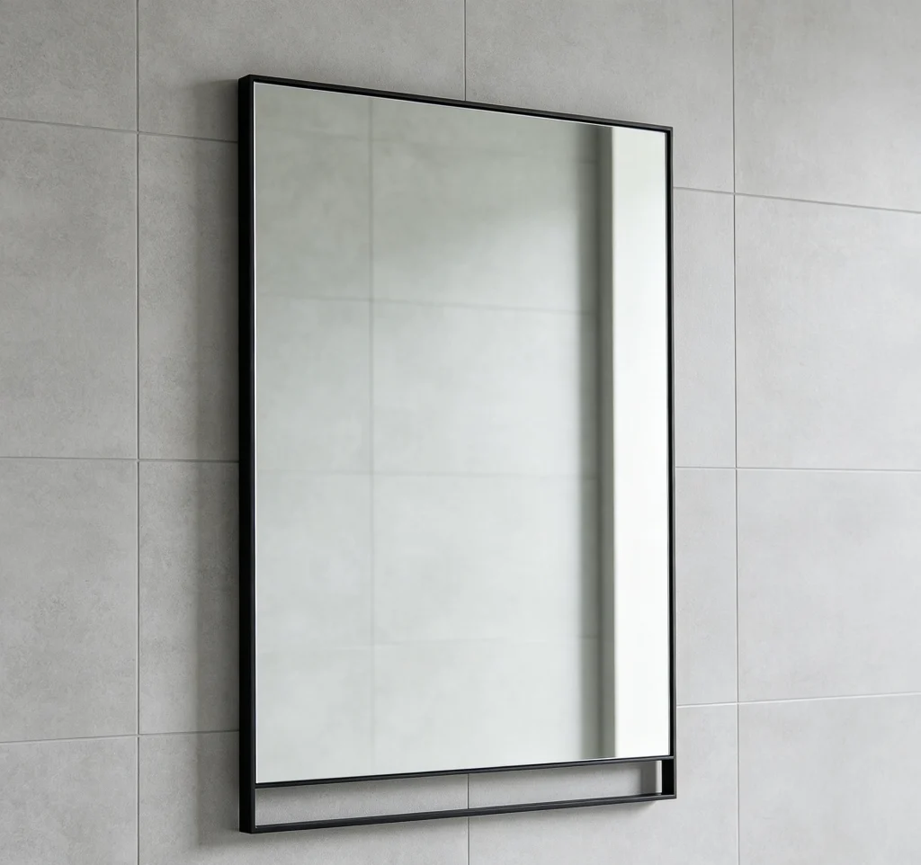 Iron framed bathroom mirror, customizable