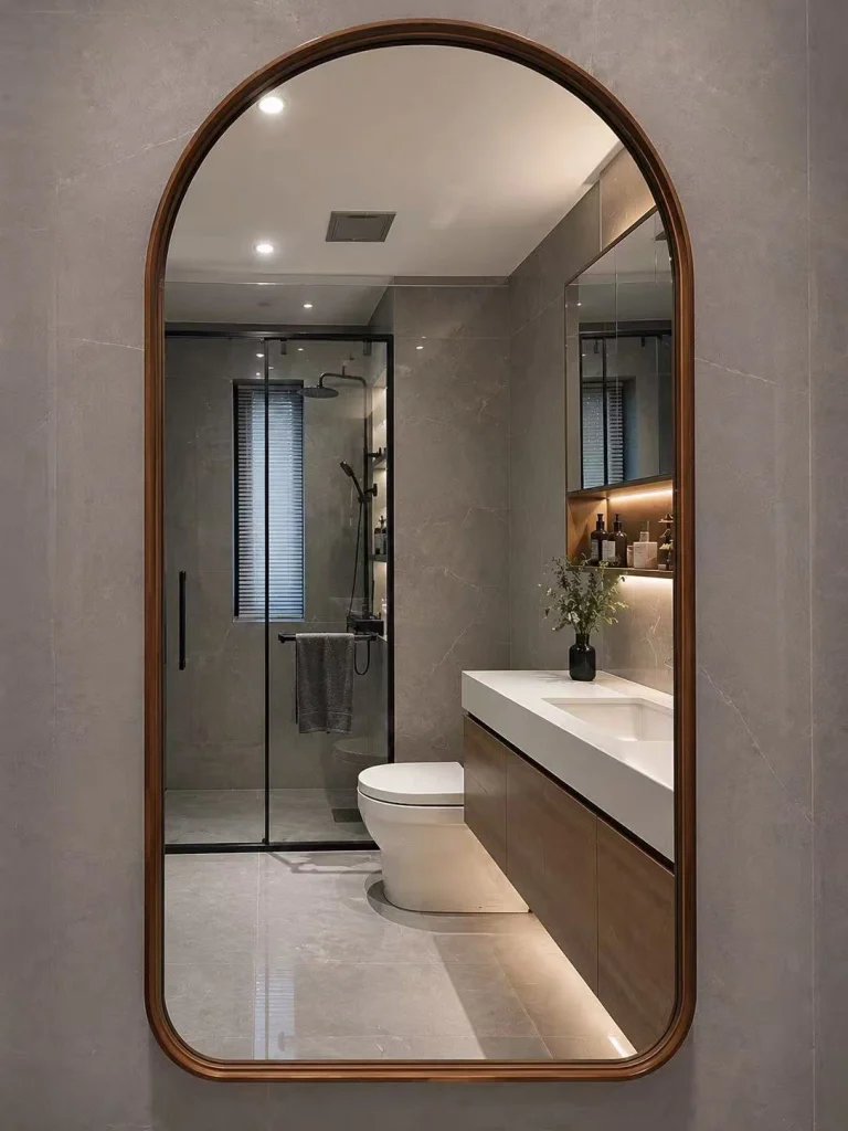 Bathroom mirrors can be customized.